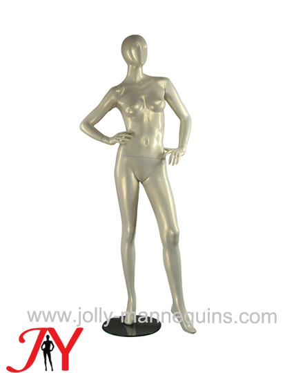 Jolly mannequins female abstract mannequin classic style with metal chrome base  JY-AD43