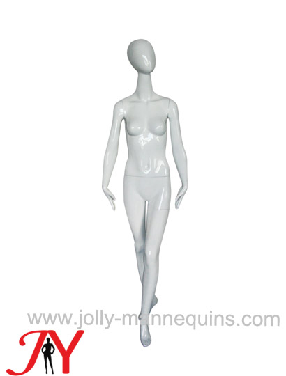 Jolly mannequins female abstract mannequin walking pose white glossy color JY-WL21
