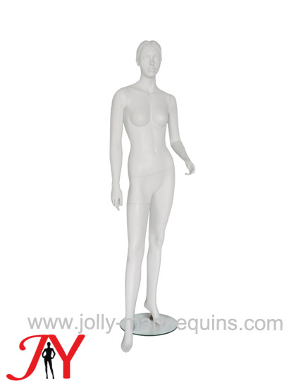 Jolly mannequins-服装店白色假人衣架时尚仿真女人体带头雕刻短发模特道具全身展示橱窗 JY-AD11