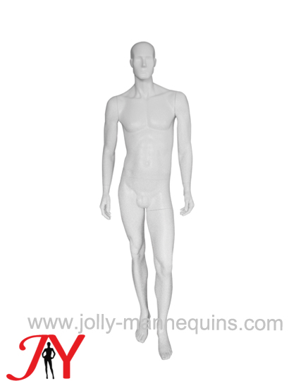 Jolly mannequins full body standing right leg forward male abstract mannequin white matt color JY-SU056