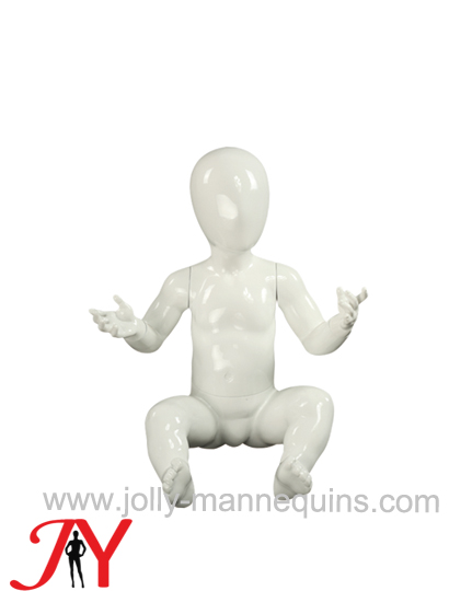 Jolly mannequins 0-12 month egghead child mannequin with white glossy color-JY-BABY-5