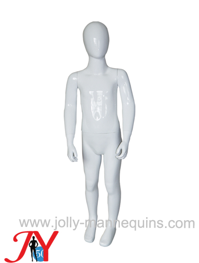 Jolly mannequins white glossy full-body egg head stand child mannequin JY-AK12