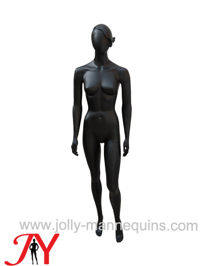 Jolly mannequins black color abstract female mannequin straight arms JY-YZ17