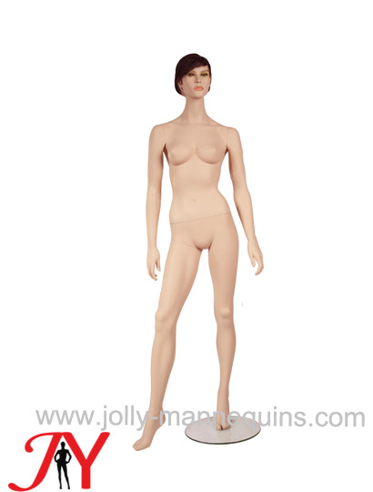 Jolly mannequins sculpture hair realistic female mannequin right leg leaning pose JY-CS102