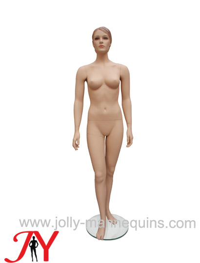 Jolly mannequins skin color realistic sculpture hair female mannequin straight arms JY-N04