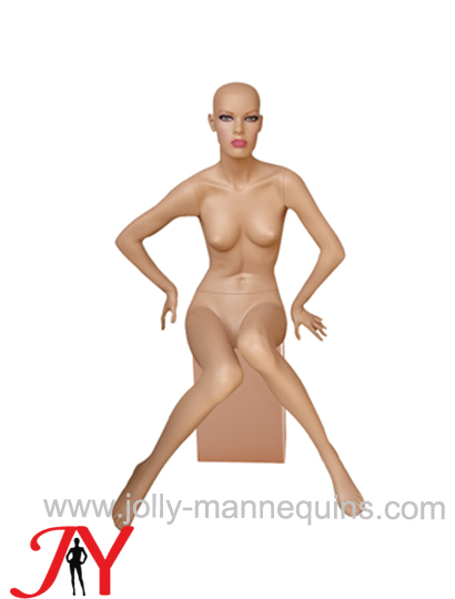 Jolly mannequins skin color sitting realistic female mannequin JY-WL12