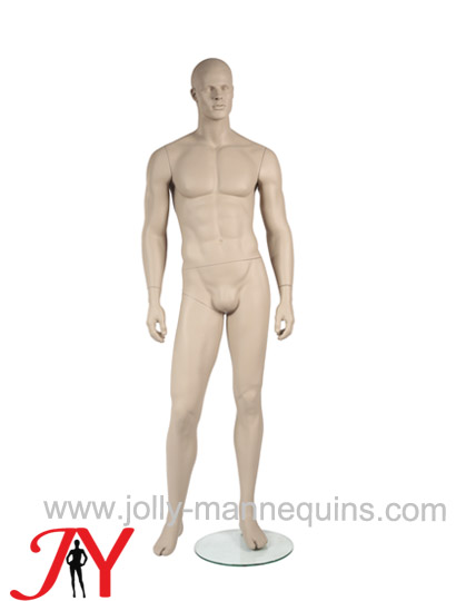 Jolly mannequins skin color realistic male mannequin straight arms right leg leaning pose JY-M1201C