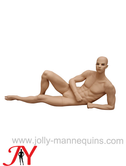 Jolly mannequins skin color realistic male lying mannequin JY-MB221