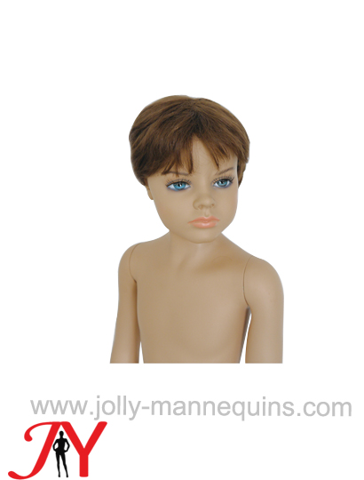Jolly mannequins boy brown color short hair wig BOY-1
