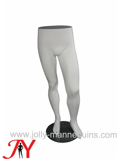 Jolly mannequins- white matt color fiberglass half body mannequin male leg form PMM-005UF
