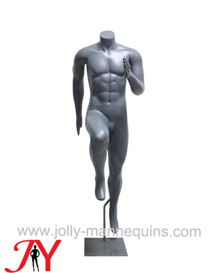 Jolly mannequins-Athletic running male display /grey muscle men sports mannequin XM-2