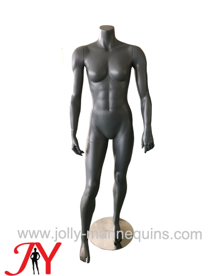 Jolly mannequins-sport fitness athlete body female mannequin headless with metallic gray color MUF-01