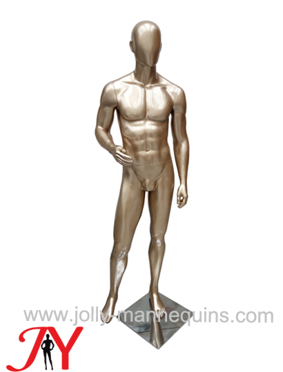 Jolly mannequins-gold color abstract male mannequin EGGS-C08