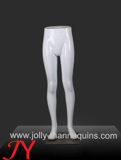 Jolly mannequins- white glossy male mannequin leg form straight legs 120cm DLM-1