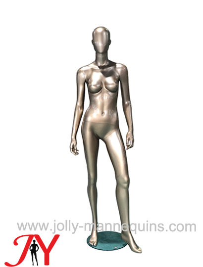 Jolly mannequins-Clothes window display high glossy gold sexy abstract female mannequin EGGS-C02