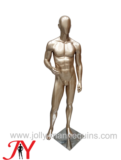 Jolly mannequins-best selling gold color abstract male mannequin EGGS-C08