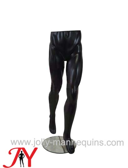 Jolly mannequins-black matt color male sports leg forms window display 1202