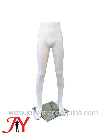 Jolly mannequins-white matt color male leg forms 1206