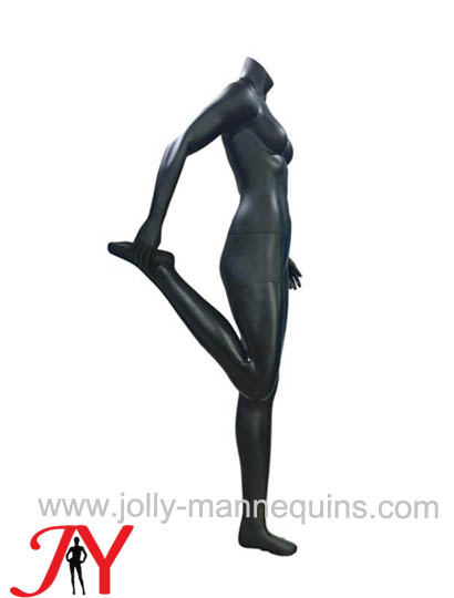 Jolly mannequins-headless female sport mannequin standing stretching leg pose JY-0039
