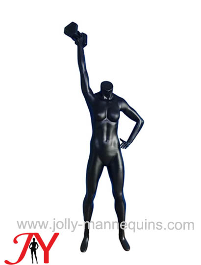 Jolly mannequins-black color headless dumbbell female mannequin JY-0043