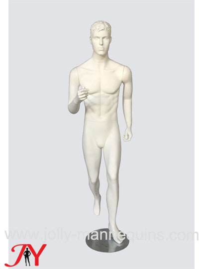 Jolly mannequins- Male sport running runner mannequin with sculpture hair head classic running pose F-6