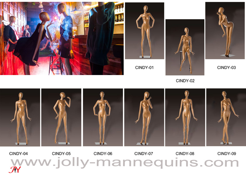 Jolly mannequins-best selling female abstract sexy mannequins with seductive poses Cindy collection