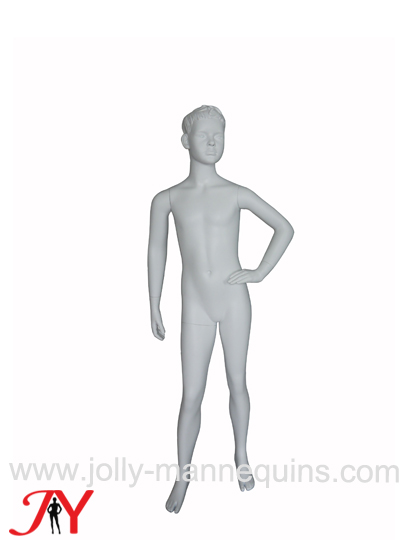 Jolly mannequins-high quality white matte color standing realistic child mannequin PZ-7+SH