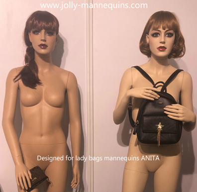 Jolly mannequins new design realistic female makeup mannequins for lady bags display-ANITA