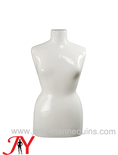 Jolly mannequins white glossy color female elegant fashion torso mannequin PLUS-B