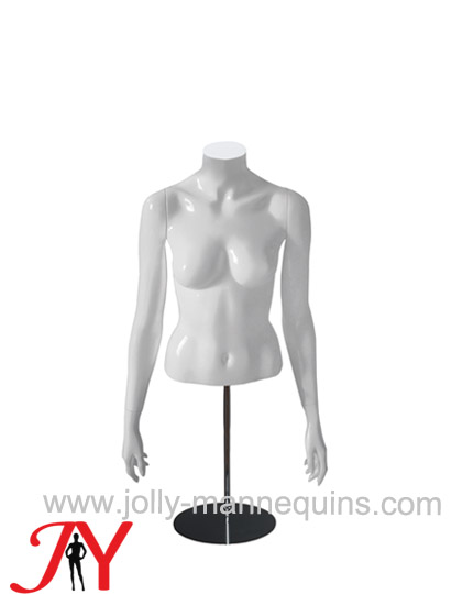 Jolly nannequins white color headless torso female mannequin straight arms ALP-06F