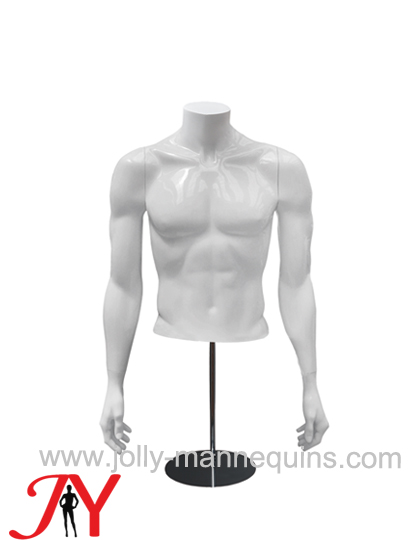 Jolly nannequins white color headless torso male mannequin ALP-05M