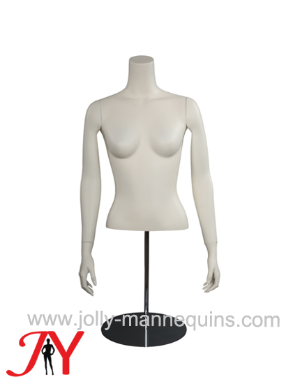 Jolly mannequins white matt color half body headless torso female mannequin FBF-8B