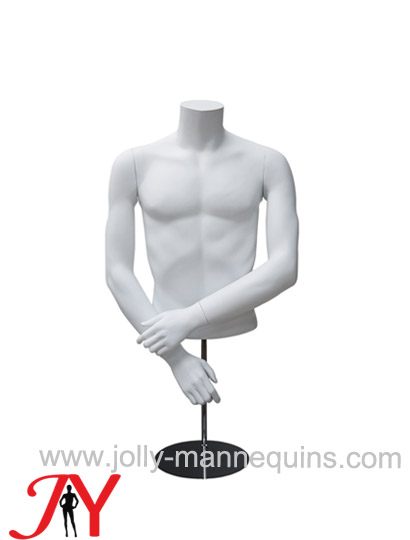 Jolly nannequins white color headless torso male mannequin WM-13ST
