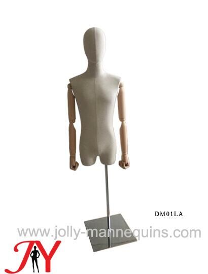 Jolly mannequins-male fibreglass bust form with leg DM01LA
