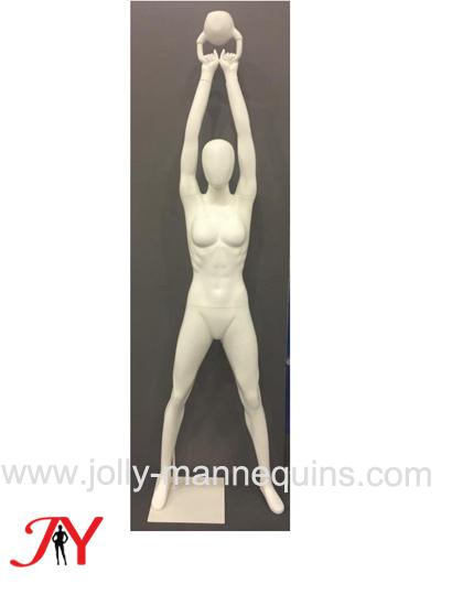 jolly mannequins female training with kettle bell sport mannequin JY201