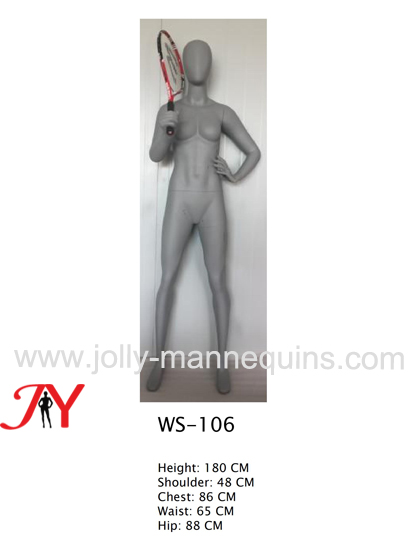 jolly mannequins sport athletic playing badminton and tennis female mannequin WS-106