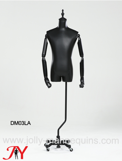 Jolly mannequins adjustable black Pu cover male dress form DM03LA