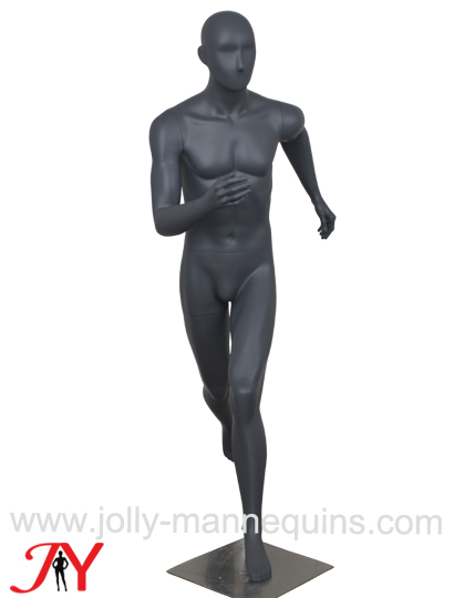 jolly mannequins dark gray abstract head male running mannequin-YD01