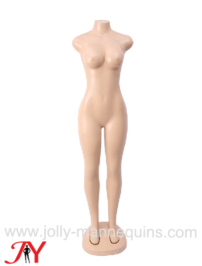 Jolly cheap skin color no arms female plastic mannequin with base Rhea