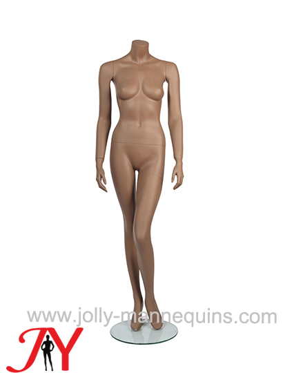 Jolly mannequins brown color standing female headless mannequin JY-HEF15
