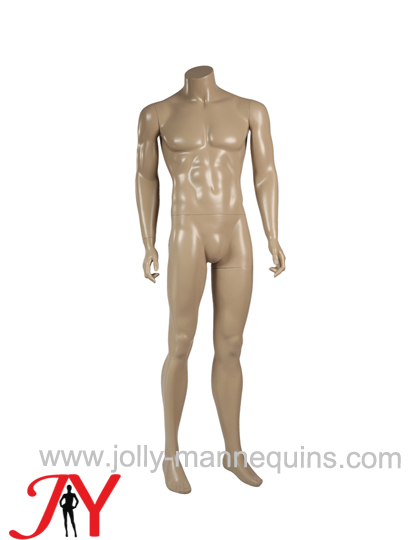 Jolly mannequins headless male mannequin  light brown glossy JY-HM1