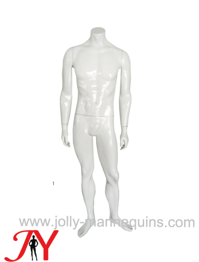 Jolly mannequins white glossy color headless male mannequin JY-HOME1HL