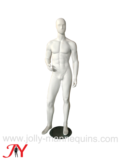 jolly mannequins white matte color abstract face standing male abstract mannequin Brian02