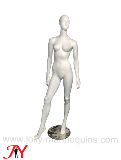 white matte color abstract face female mannequin Sheila02